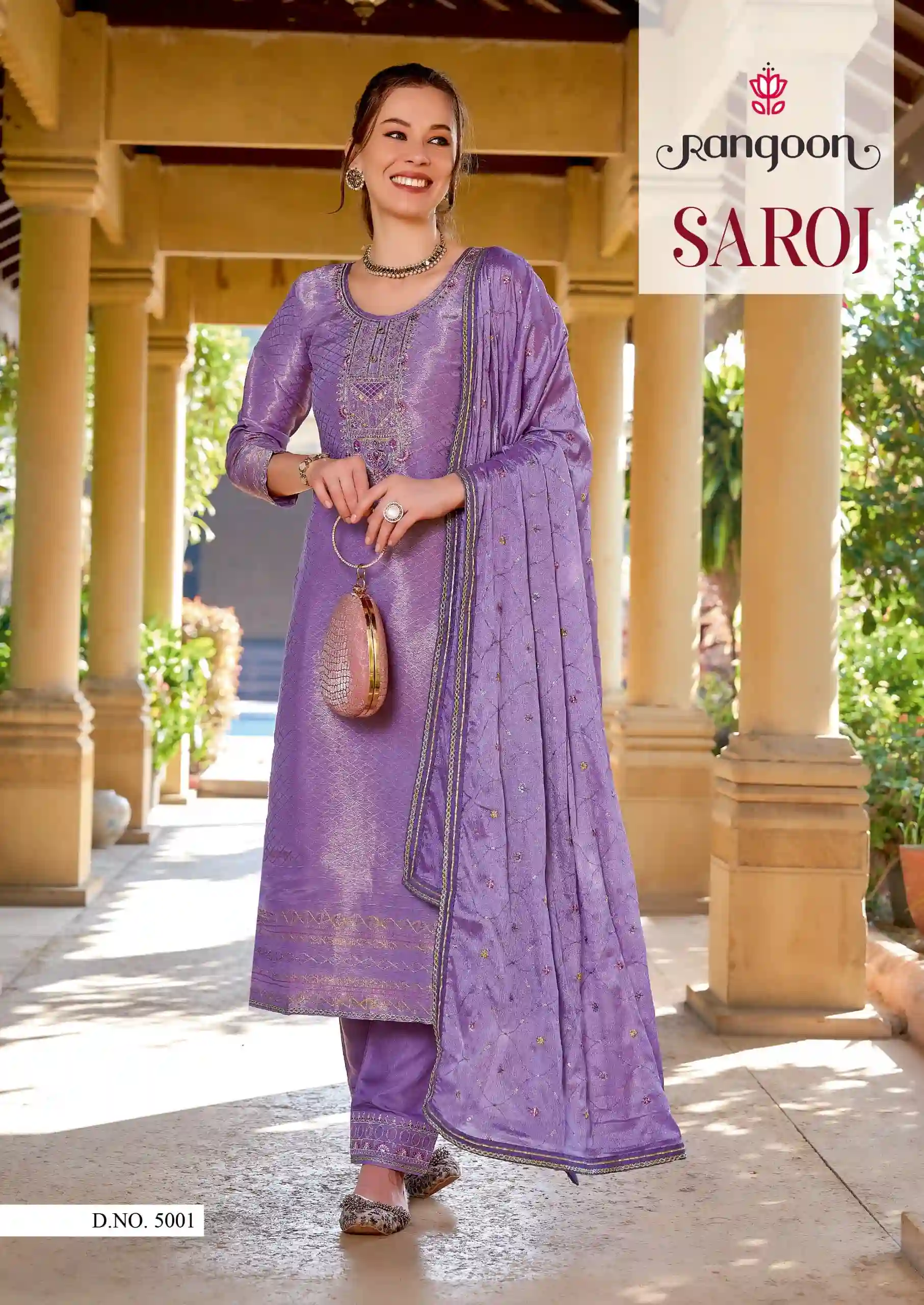 Rangoon Saroj Pure Viscose Simmer Wholesale Readymade Salwar Suit Catalog — Wholesale Readymade Suit, Rangoon wholesale from Surat - Gallery Image 4